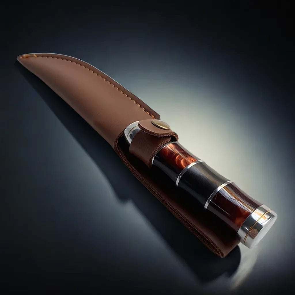 Vintage Fixed Blade Outdoor Knife – Hand Forged Bushcraft Blade Fixed Blade Knife Axl
