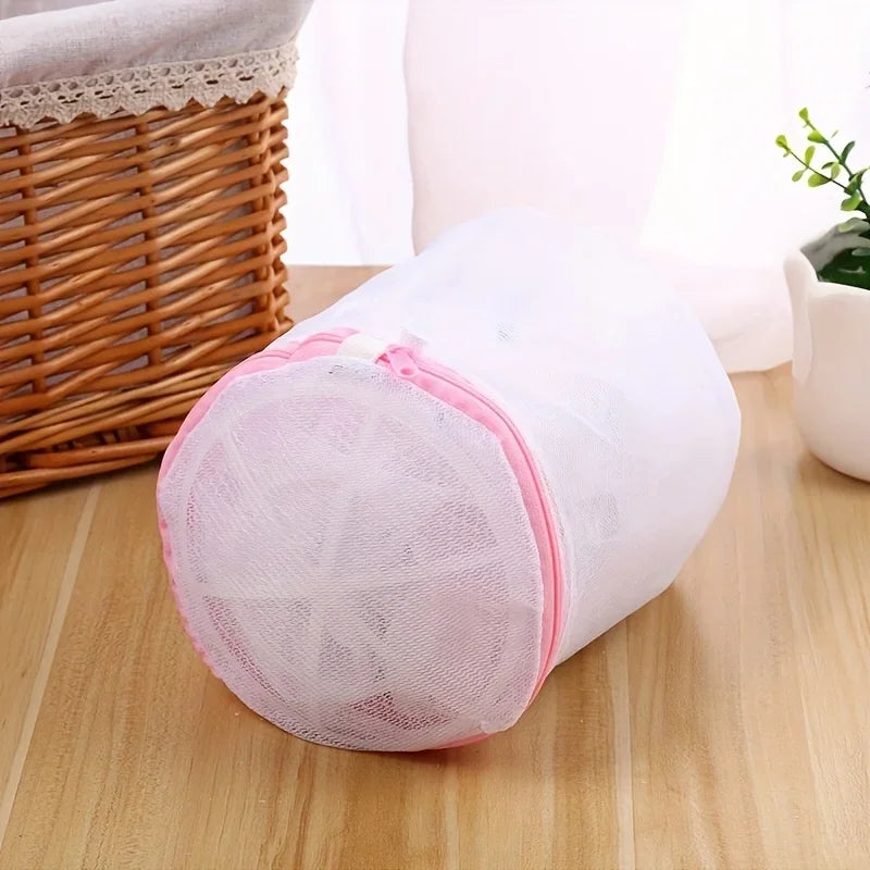Mesh Bra Laundry Washing Bag – Foldable Oval with Zipper Laundry Wash Bag Axl