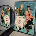 SPY×FAMILY Anime Poster Self-Adhesive Wall Art Sticker Anime Wall Poster Axl Black12 21X30cmNoframe