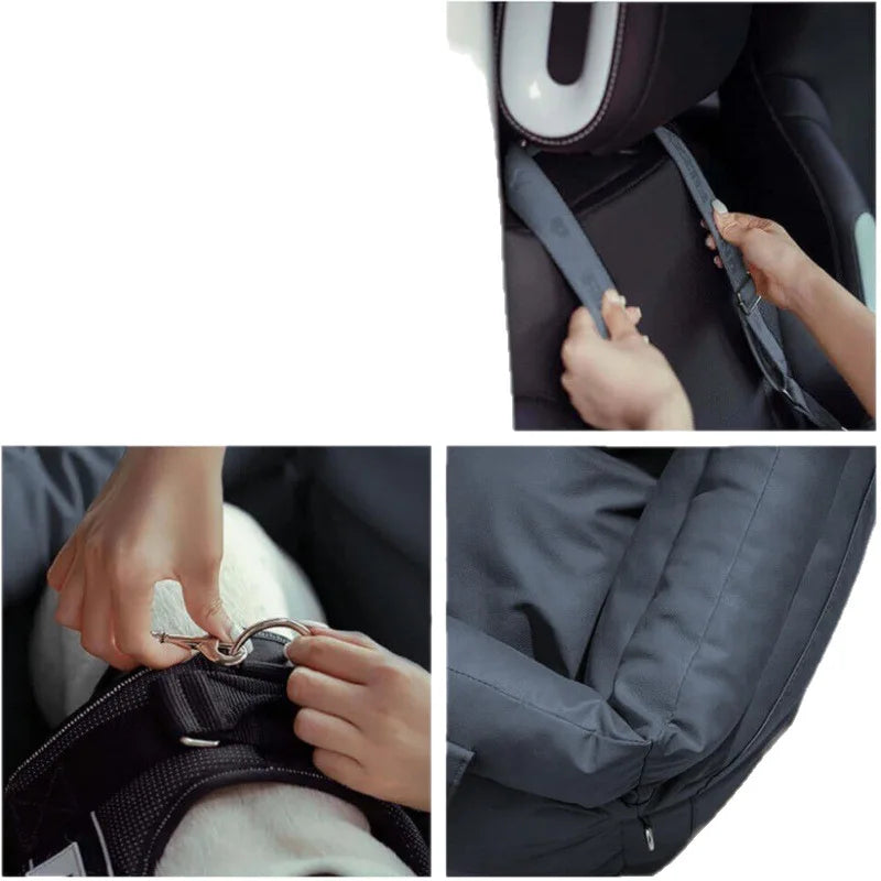 Portable Waterproof Pet Car Bed – Washable Dog & Cat Sofa Pet Travel Bed Axl