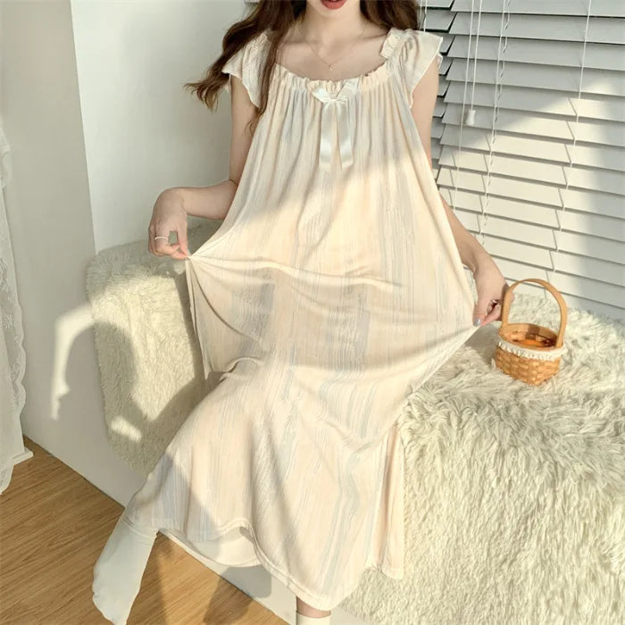 Women's Long Sleeve Cotton Blend Nightgown | Loose Nightdress Women's Nightgown Axl 8850-9 XXL