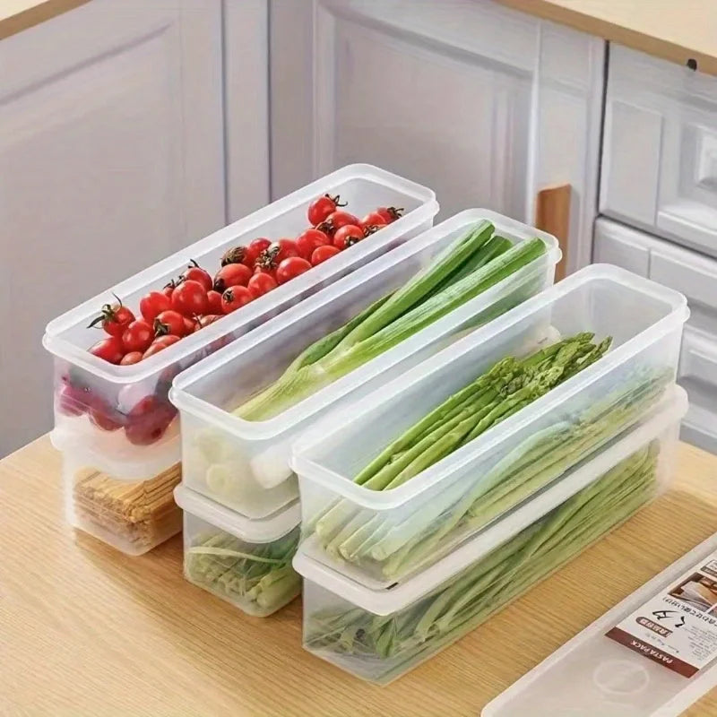 4-Piece Long Food Storage Containers – Fridge & Kitchen Organizer Food Storage Containers Axl