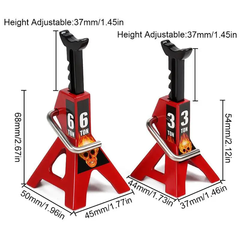 RC Car Scale Jack Stands – Metal Lift for 1/24 & 1/18 Models RC Scale Accessory Axl