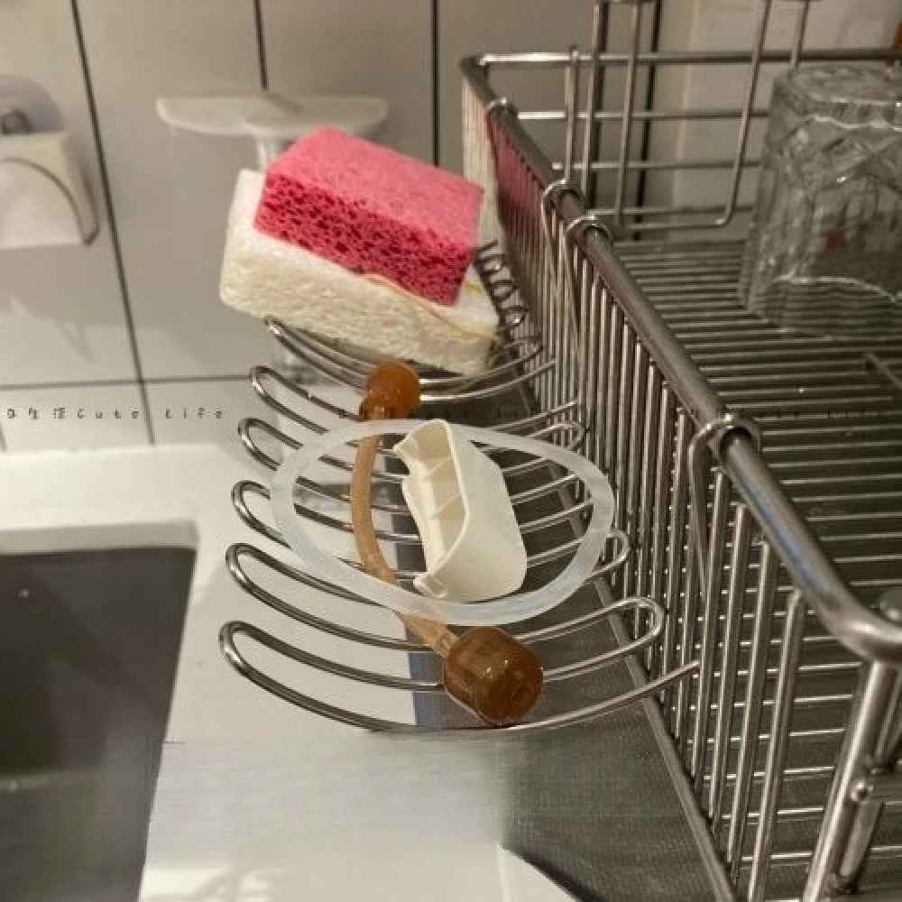 2-Pack Over-Sink Stainless Steel Drying Rack & Storage Basket Sink Drying Rack Axl
