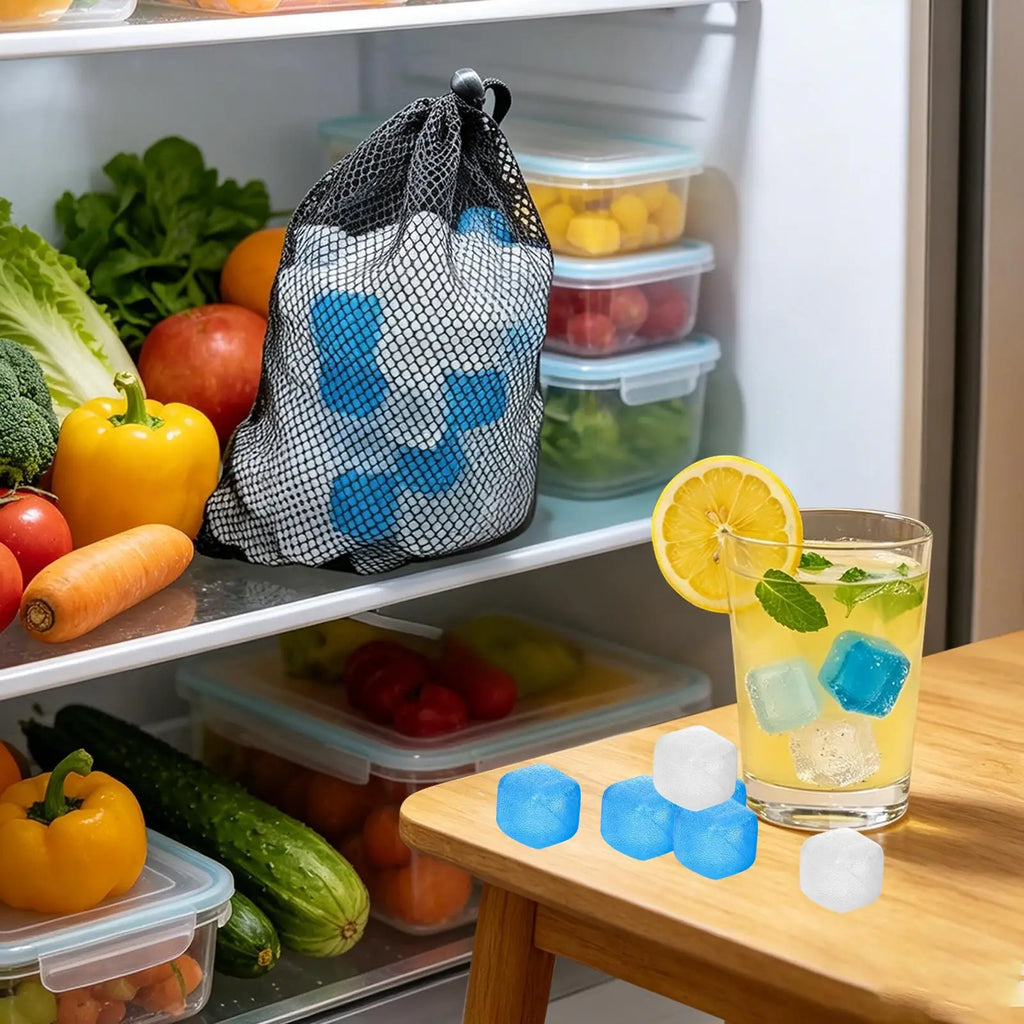 100 Reusable Ice Cubes – Slow-Melt Cooling Blocks for Drinks Reusable Ice Cubes Axl