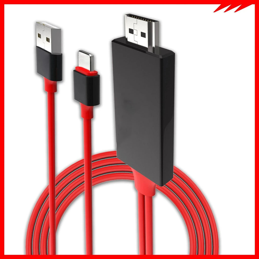 1080P Digital AV Adapter – iPhone & iPad to HDTV Cable Digital AV Adapter Axl Red