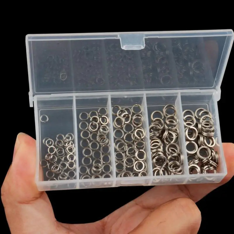 200 Pcs Stainless Steel Fishing Split Rings – Lure Connector Set Fishing Split Rings Axl