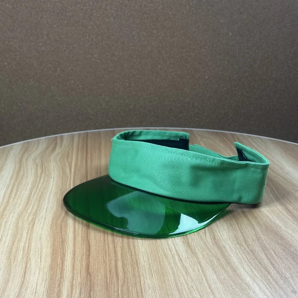 UV Protection Leopard Print Visor Cap – Women's Sun Hat Sun Visor Cap Axl Green