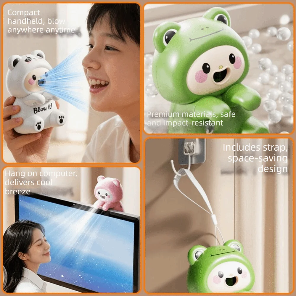 Cartoon Frog USB Food Cooling Fan – Portable & Rechargeable Baby Food Cooling Fan Axl
