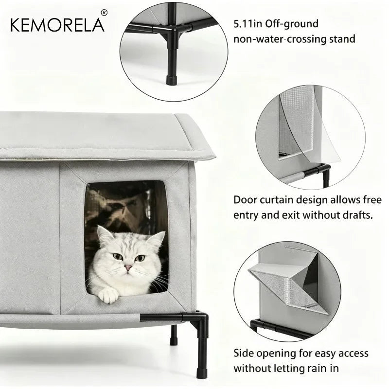 Foldable Outdoor Cat Hut with Stand – Cooling Pet House Outdoor Pet House Axl