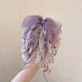 Floral Bow Bead Shark Clip – French Elegant Hair Claw Hair Claw Clip Axl Purple