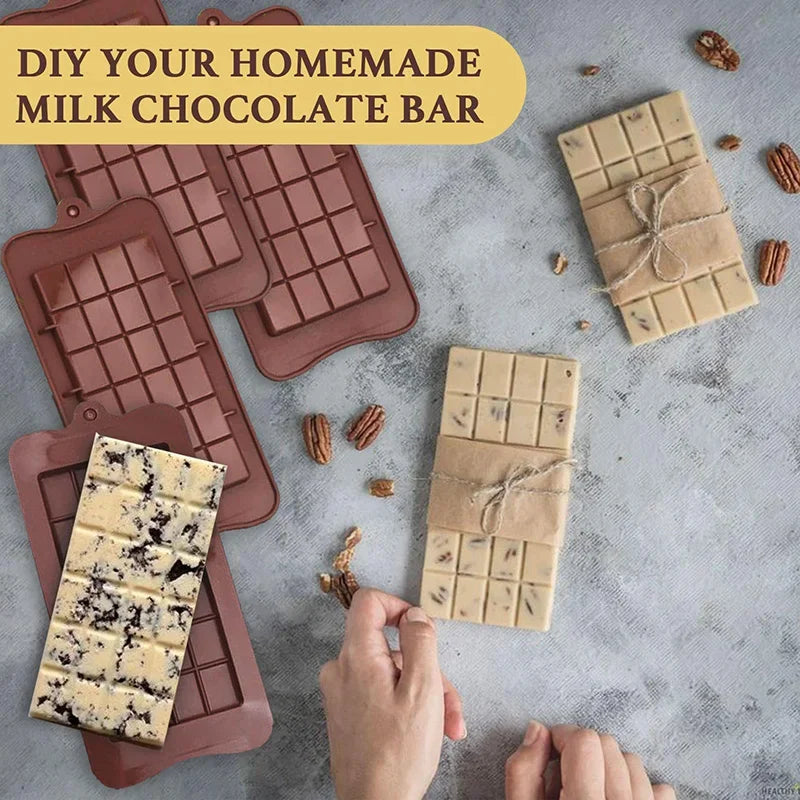 Silicone Chocolate Bar Mold – BPA Free Non-Stick Easy Release Silicone Baking Mold Axl