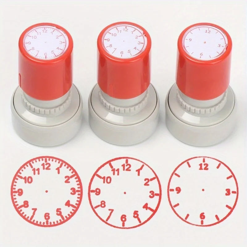 Clock Stamp Teaching Tool for Kids – Learn to Tell Time Seal Teaching Stamp Seal Axl