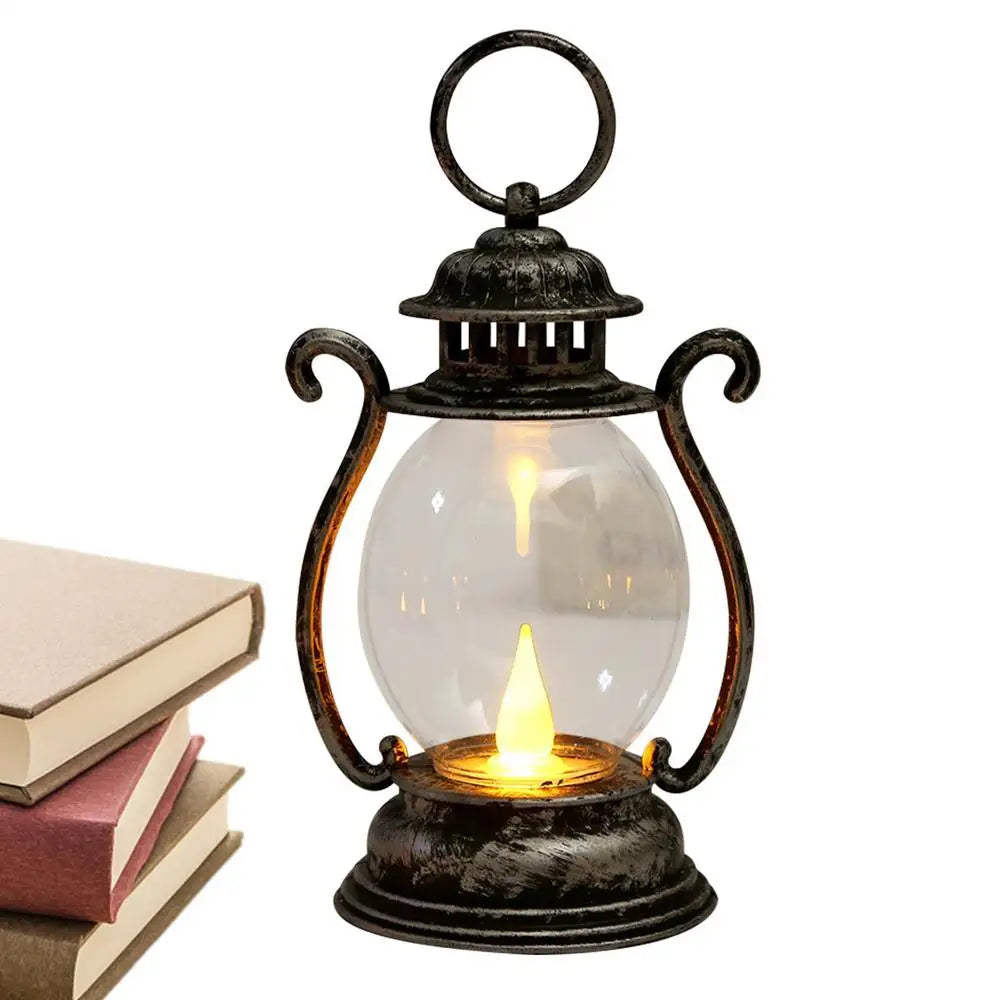 Retro Battery Powered LED Desk Lamp – Portable Vintage Lantern Retro LED Lantern Axl 07