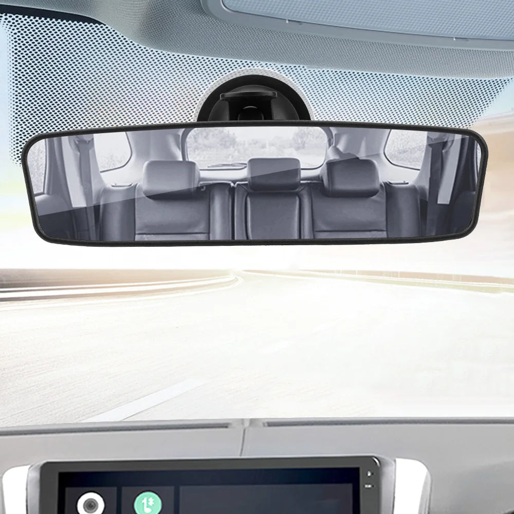 Wide-Angle Interior Rearview Mirror | Universal Suction Cup Interior Car Mirror Axl