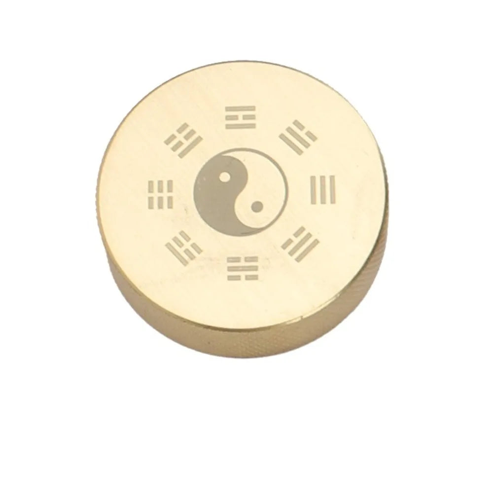 Solid Brass BaGua Paperweight – Chinese Brush Rest Décor Brass Paperweight Axl 5cm