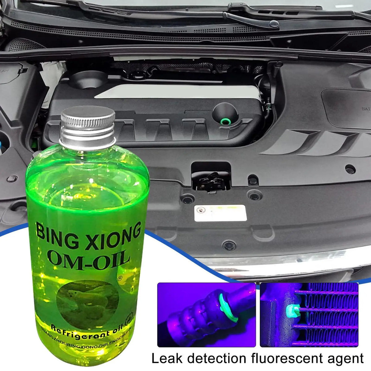 500ml Car AC Fluorescent Leak Detection Oil | Refrigerant Agent AC Leak Detection Oil Axl
