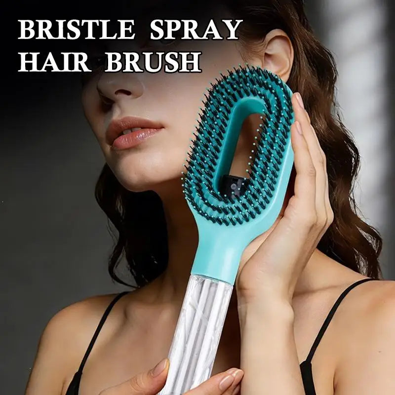 2-in-1 Detangling Spray Hair Brush with Refillable Mist Tank Spray Detangling Brush Axl