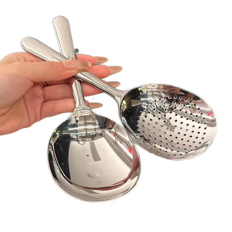 2-Pc Stainless Steel Ladle & Slotted Spoon Set | Kitchen Utensils Kitchen Utensil Set Axl 2PCS