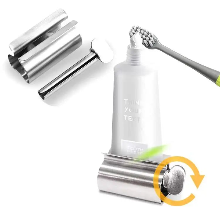 Stainless Steel Toothpaste Tube Squeezer Roller & Holder Stand Tube Squeezer Holder Axl