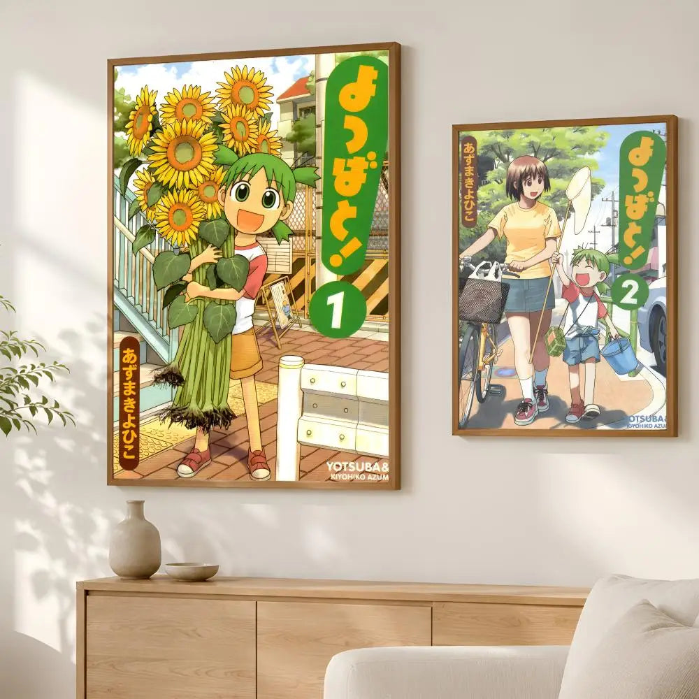 Yotsuba&! Manga Self-Stick Wall Poster – HD Waterproof Decor Wall Art Poster Axl