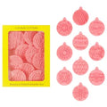 10-Piece Mini Christmas Ornament Cookie Cutters & 3D Stamps Cookie Cutter Set Axl Pink