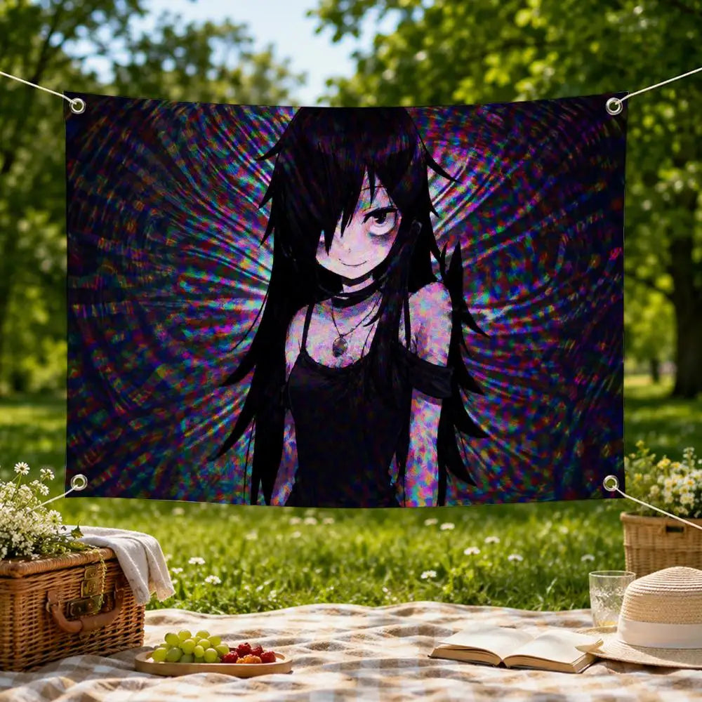 Anime Tomoko Kuroki Wall Flag Banner – Indoor & Outdoor Decor Anime Wall Flag Axl
