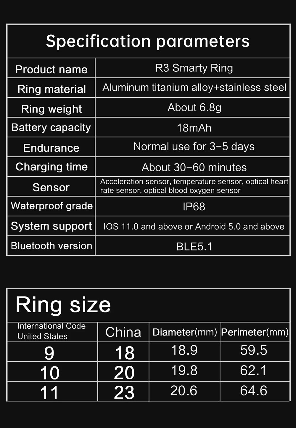JAOUCAM R6 Smart Ring – Heart Rate & Sleep Tracker Smart Ring Axl