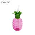 Kids Tropical Water Bottle – Pineapple & Coconut Cup with Straw Kids Water Bottle Axl Pink A 200-300ml