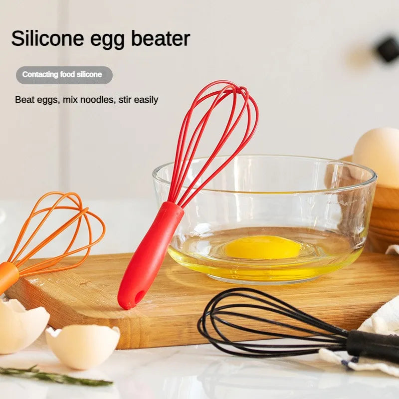 Mini Silicone Egg Whisk – Manual Hand Beater Baking Tool Silicone Egg Whisk Axl