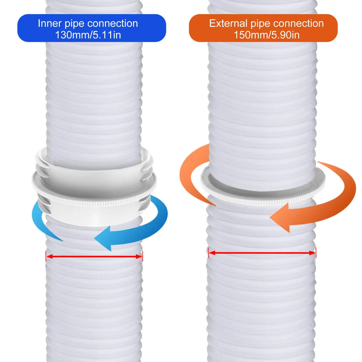 AC Exhaust Hose Connector – Universal Quick-Connect Coupler AC Hose Connector Axl