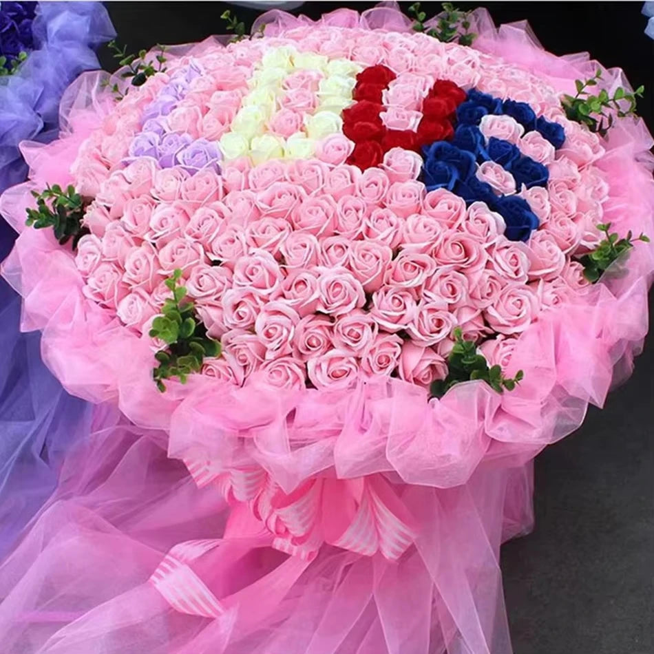 Soap Rose Artificial Flowers for Wedding & Home Décor 50/100 Pcs Artificial Flowers Axl