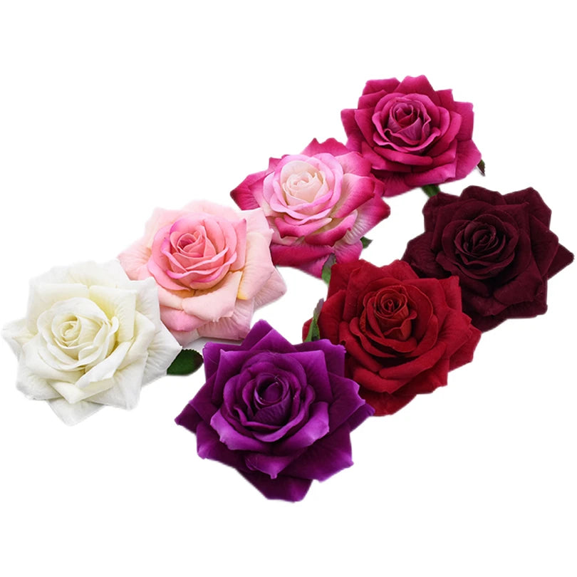 5-Pack Silk Rose Artificial Flowers for Weddings & DIY Décor Artificial Silk Flowers Axl