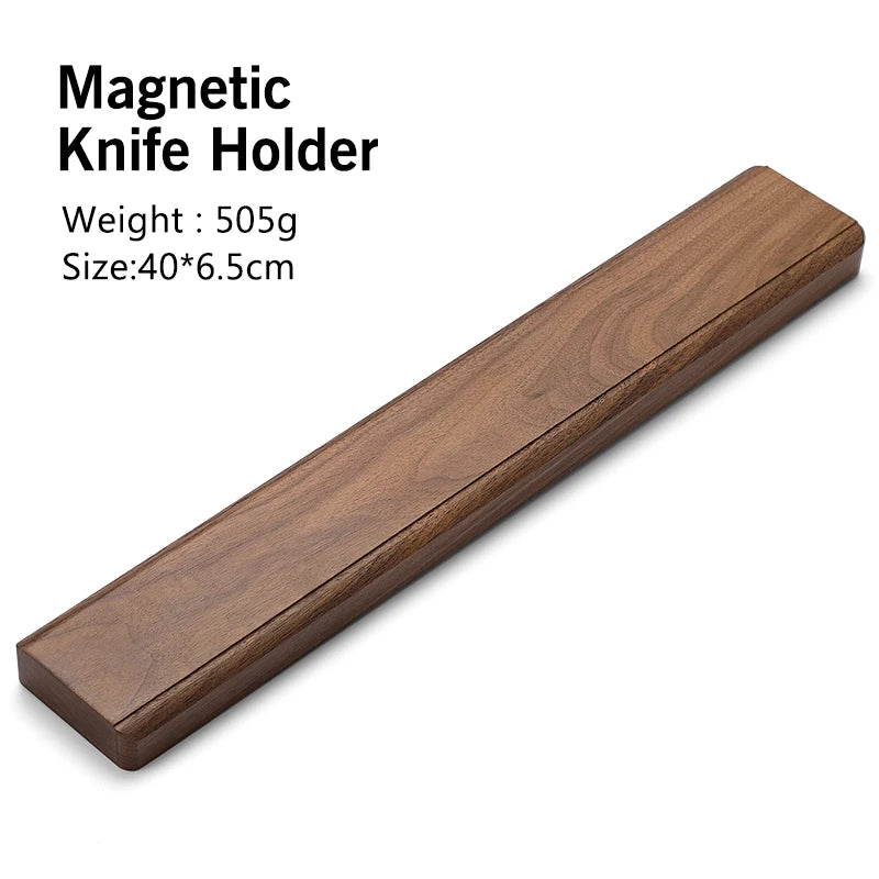 XINZUO 40cm Walnut Magnetic Knife Holder – Wall Mount Strip Magnetic Knife Holder Axl 40CM