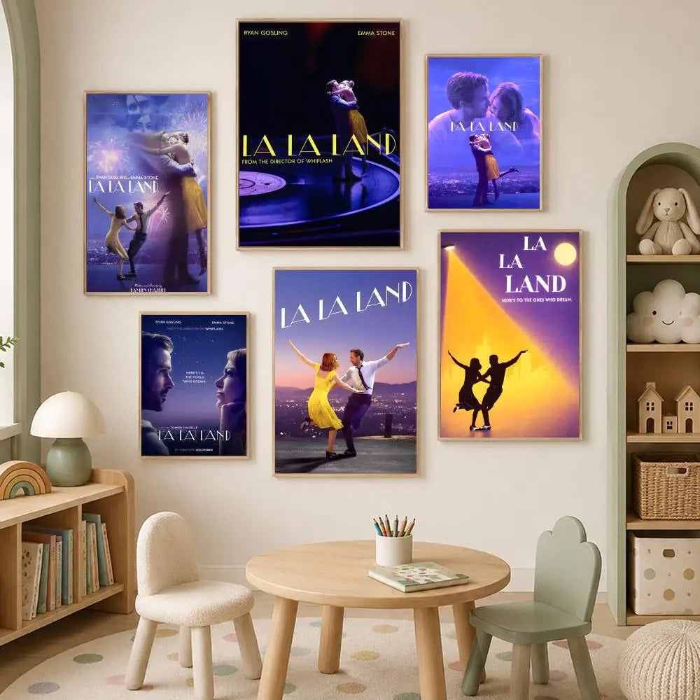 La La Land Movie Poster – Self-Stick HD PVC Wall Art Decor Wall Art Poster Axl