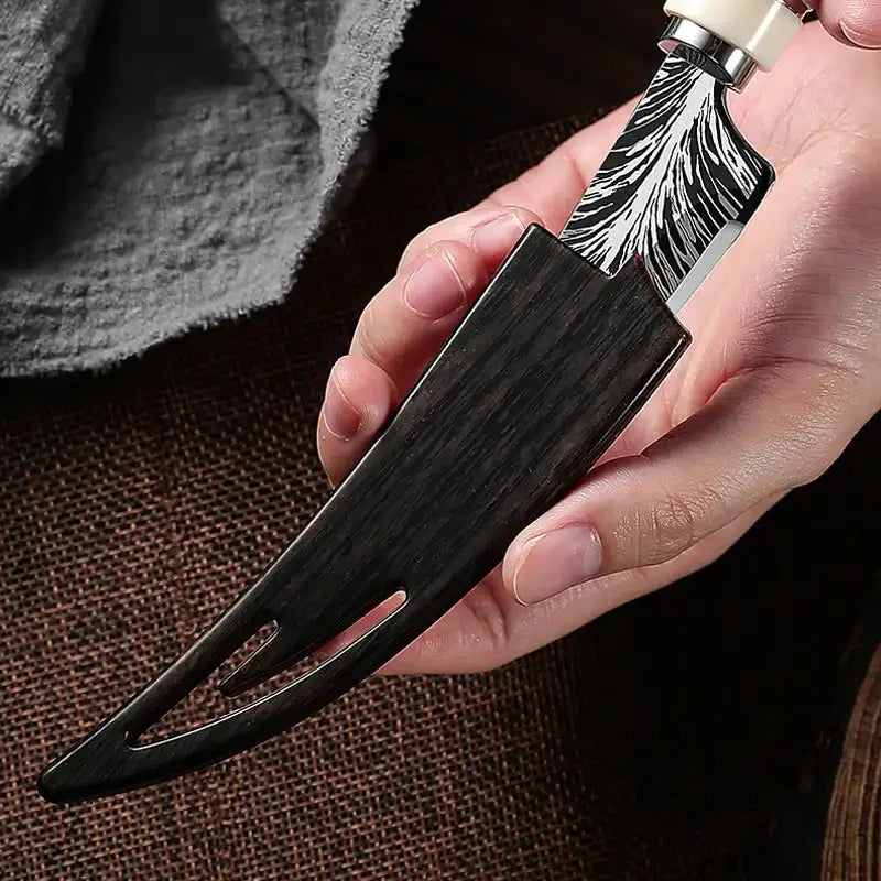 Damascus Curved Boning Knife | Stainless Steel Fruit & Meat Knife Boning Knife Axl