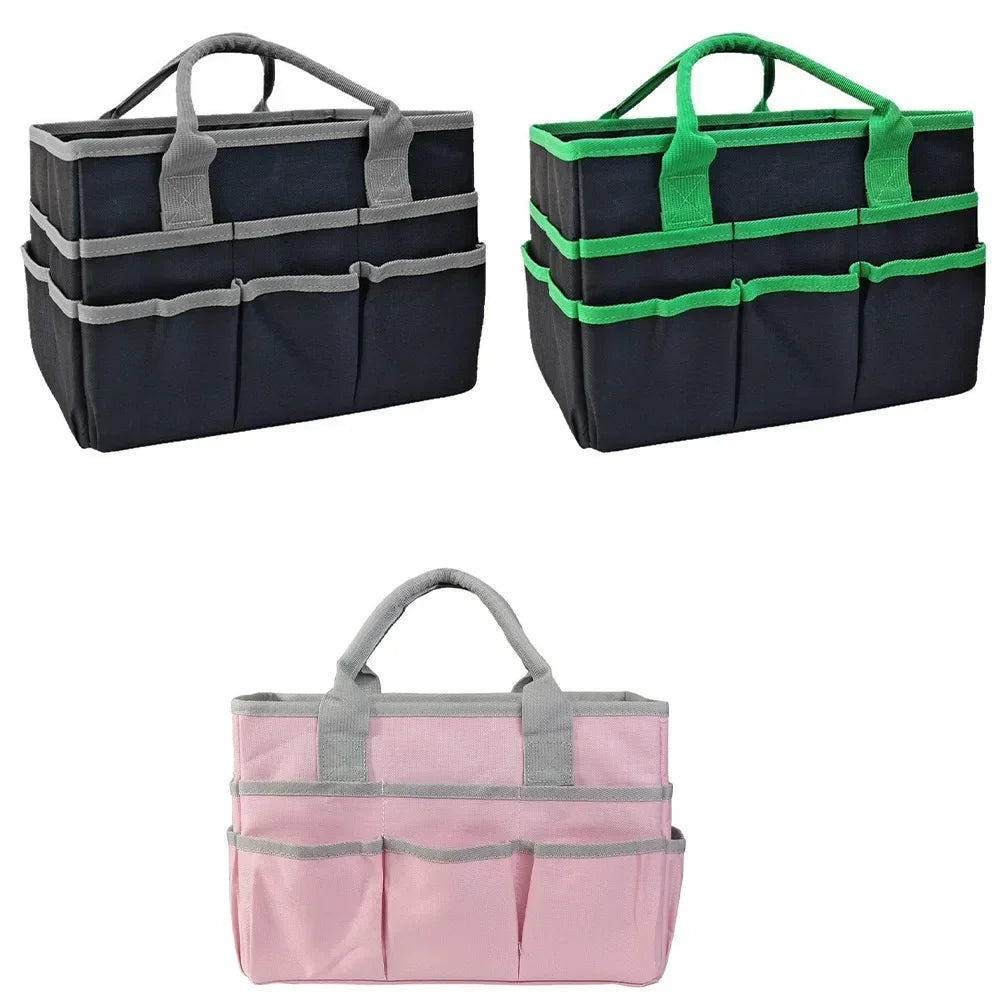Heavy Duty Wide Mouth Tool Bag – Multi-Pocket Oxford Tote Garden Tool Bag Axl