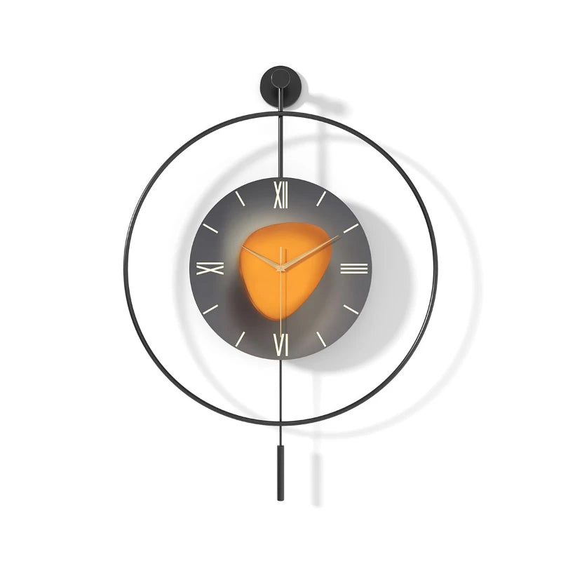 Modern Silent Wall Clock – Minimalist Metal Round 50/60CM Wall Clock Axl
