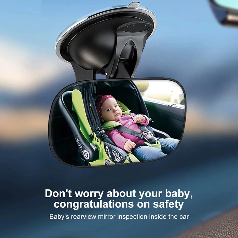 2-in-1 Baby Car Mirror – Wide Angle Convex Rearview Safety Baby Car Mirror Axl