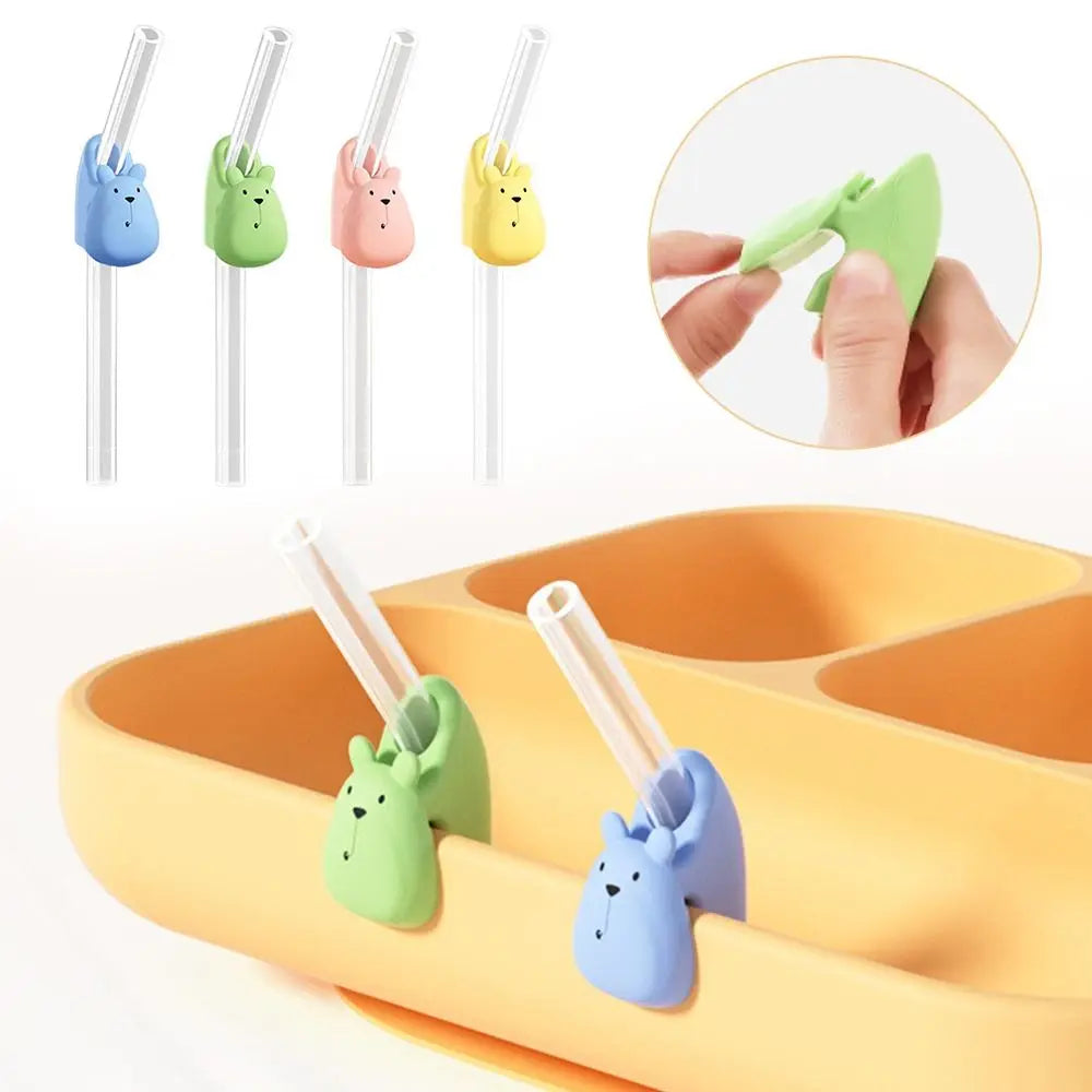 Soft Silicone Baby Buckle Straw – Portable Kids Cup Accessory Baby Feeding Straw Axl
