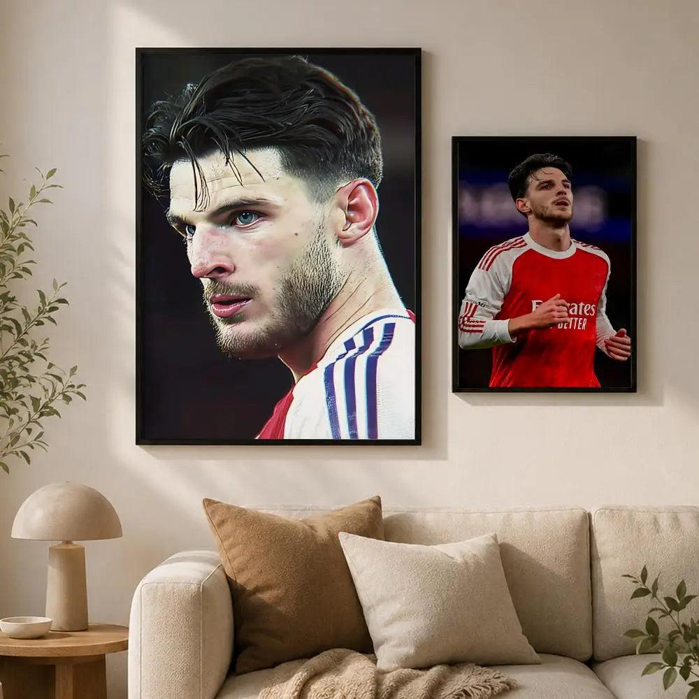 Declan Rice Football Poster – Waterproof Self-Adhesive Wall Art Sports Wall Poster Axl