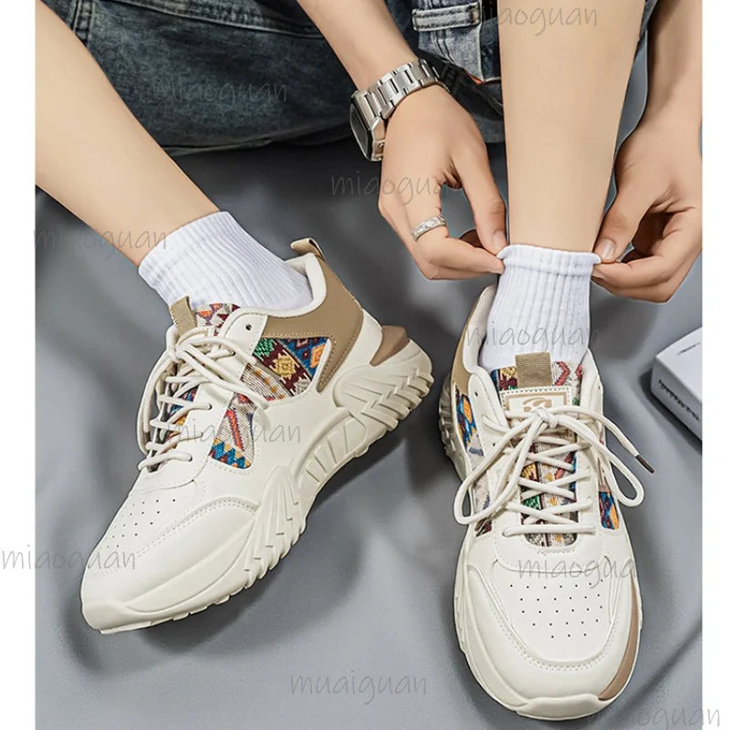 Men's Ethnic Chunky Sneakers – Streetwear Casual Shoes Chunky Sneakers Axl