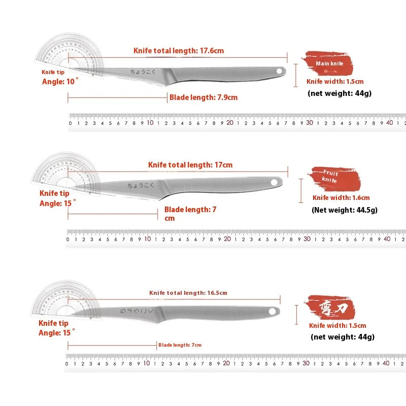 PLYS Professional Stainless Steel Carving Knife Set | Kitchen Carving Knife Set Axl 3pcs