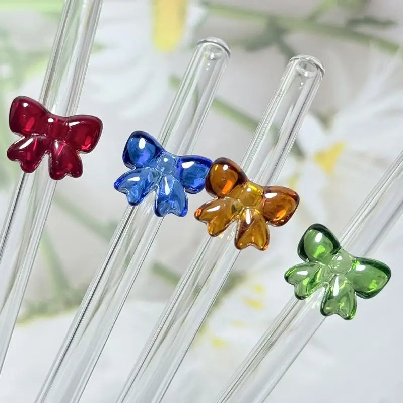 Butterfly Glass Drinking Straw – Reusable 8mm Party Straw Glass Drinking Straw Axl