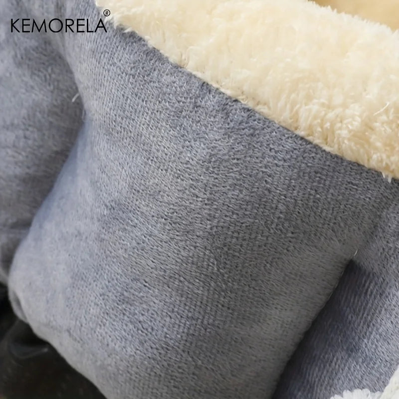 KEMORELA High Side Round Winter Cat Bed – Machine Washable Pet Bed Axl