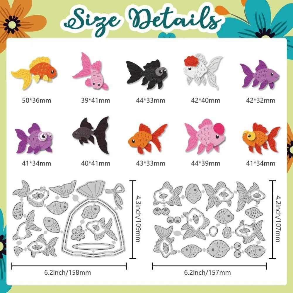 Fish Die Cuts Card Making – Carbon Steel Scrapbooking Dies Craft Die Cuts Axl