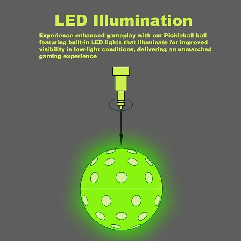 LED Glow Pickleball Ball – Light-Up Night Play Gift LED Pickleball Ball Axl