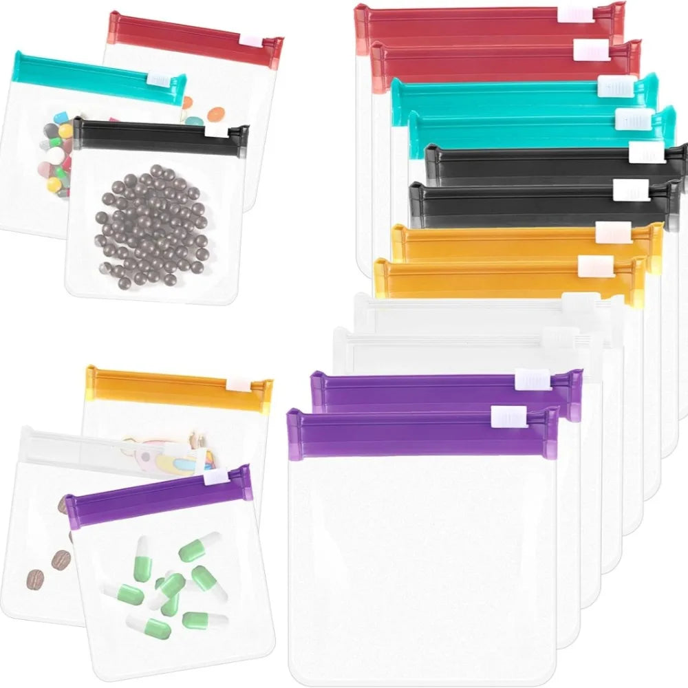 Reusable Zipper EVA Storage Pouches – Pill & Organizer Bags 28/7pc Zipper Storage Pouches Axl
