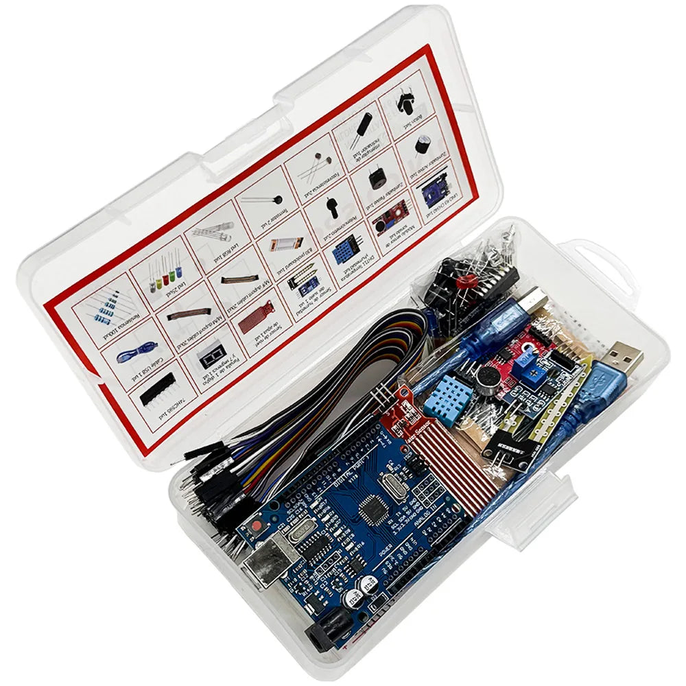 Arduino Uno R3 Starter Kit – Breadboard, Sensors & Components Electronics Starter Kit Axl