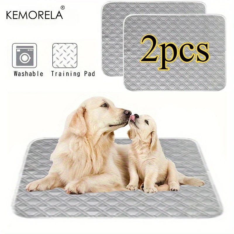 KEMORELA Washable Reusable Pet Training Pads 2PCS | All Sizes Pet Training Pads Axl Gray 100X150cm